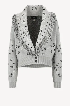 Femme Alanui Cardigan Bandana Bomber A Cloud