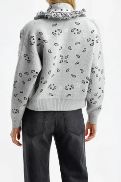 Femme Alanui Cardigan Bandana Bomber A Cloud