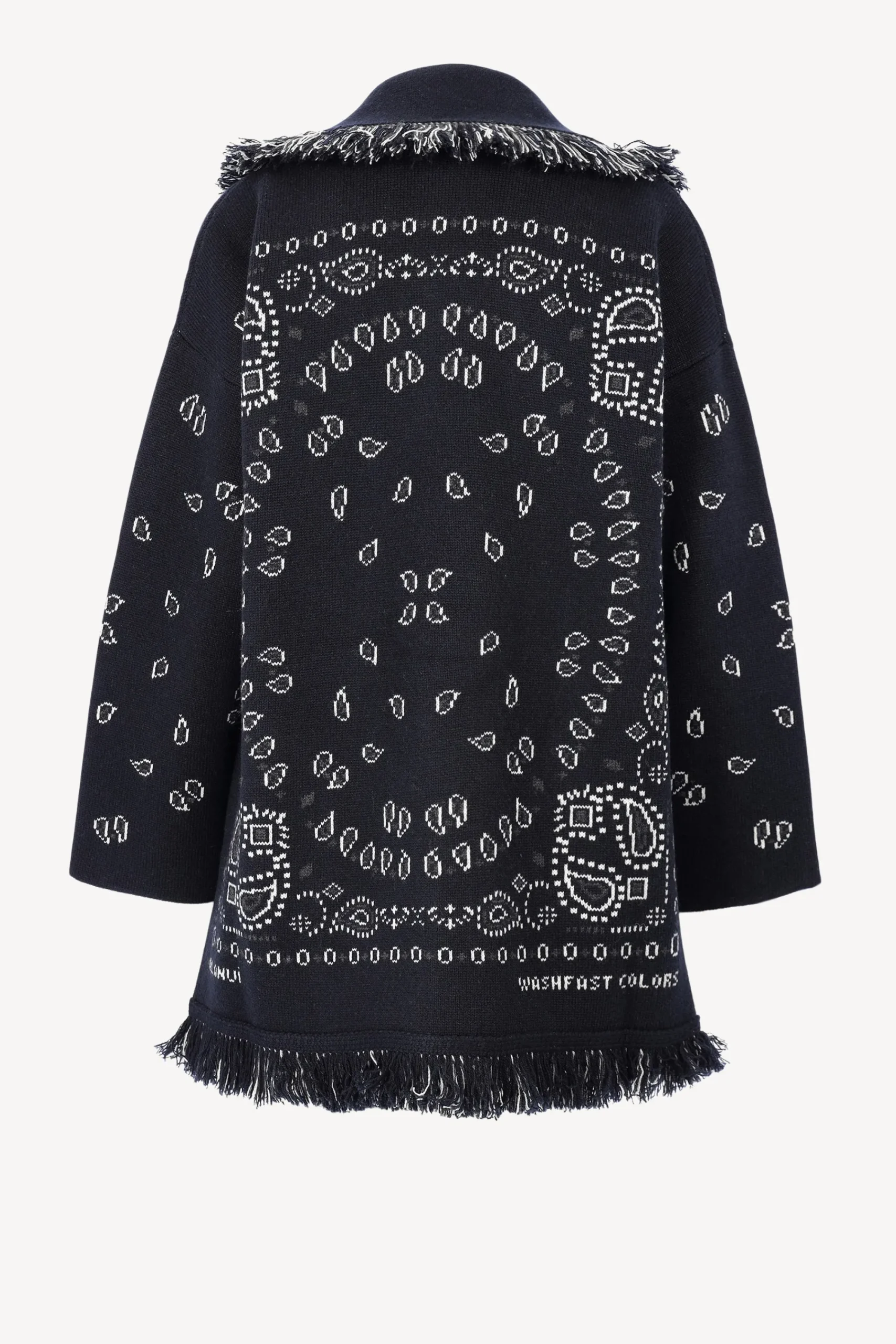 Femme Alanui Cardigan Bandana Jacquard In Midnight Blue