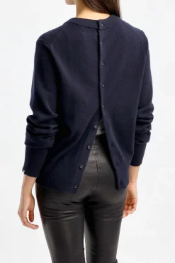 Femme Extreme Cashmere Cardigan Be Game N°283 En Bleu Marine