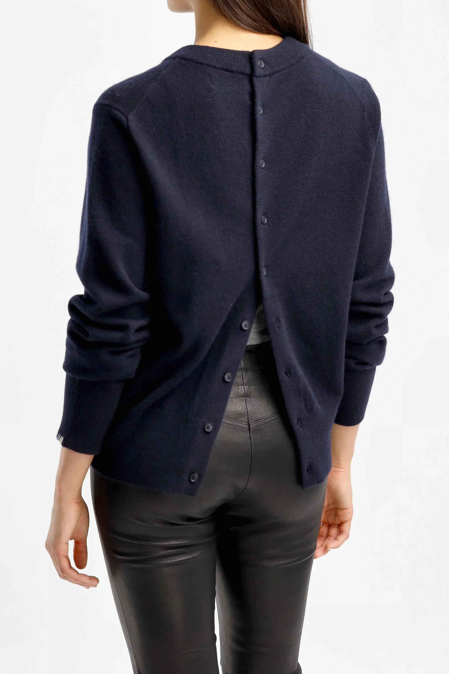 Femme Extreme Cashmere Cardigan Be Game N°283 En Bleu Marine