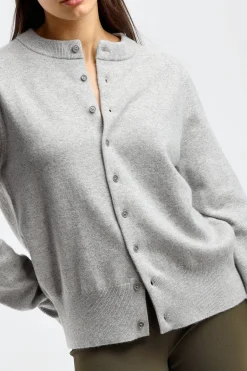 Femme Extreme Cashmere Cardigan Be Game N°283 En Gris