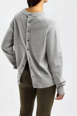 Femme Extreme Cashmere Cardigan Be Game N°283 En Gris