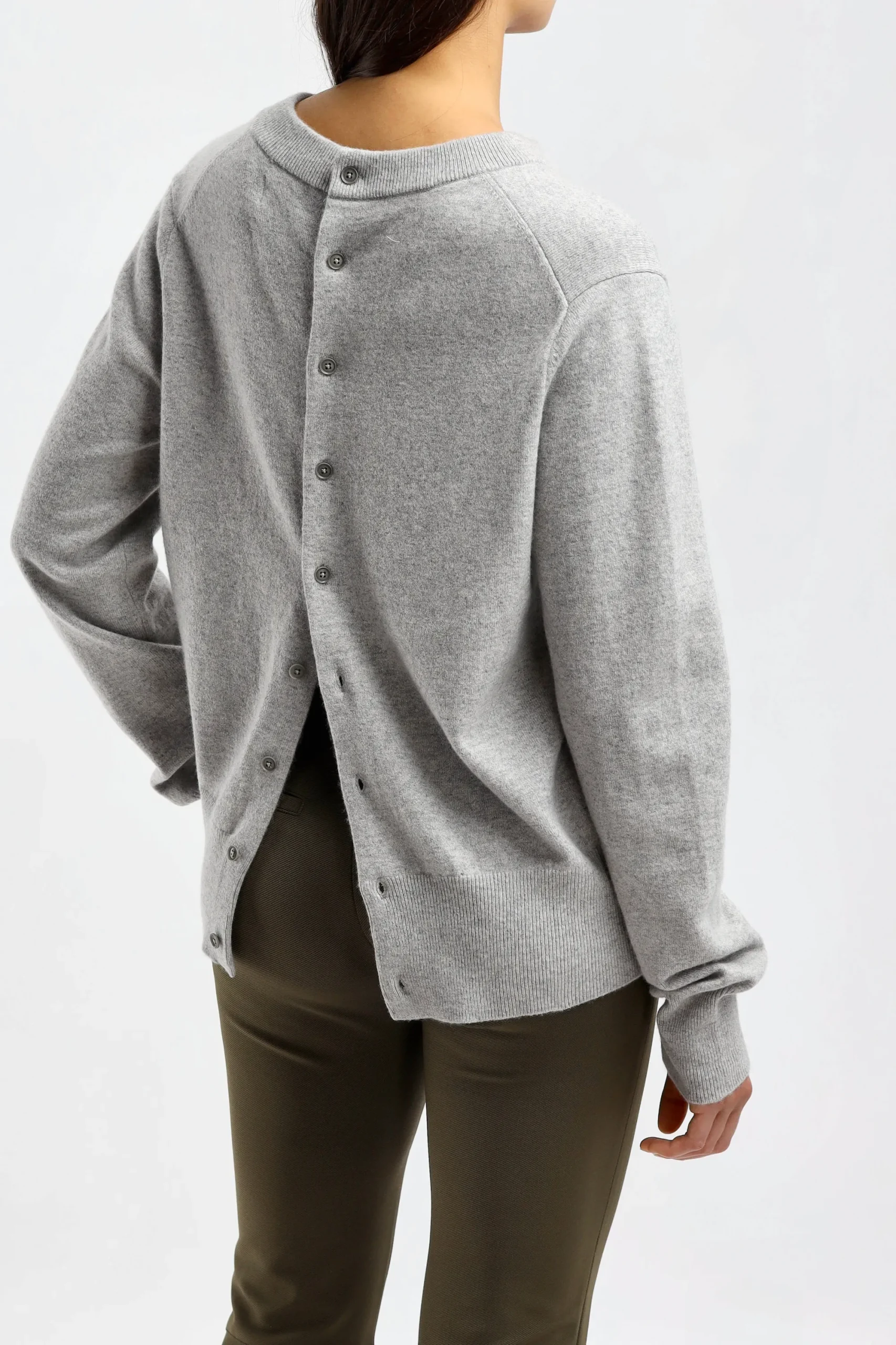Femme Extreme Cashmere Cardigan Be Game N°283 En Gris