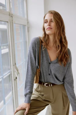 Femme Anita Hass Cardigan Belle En Gris