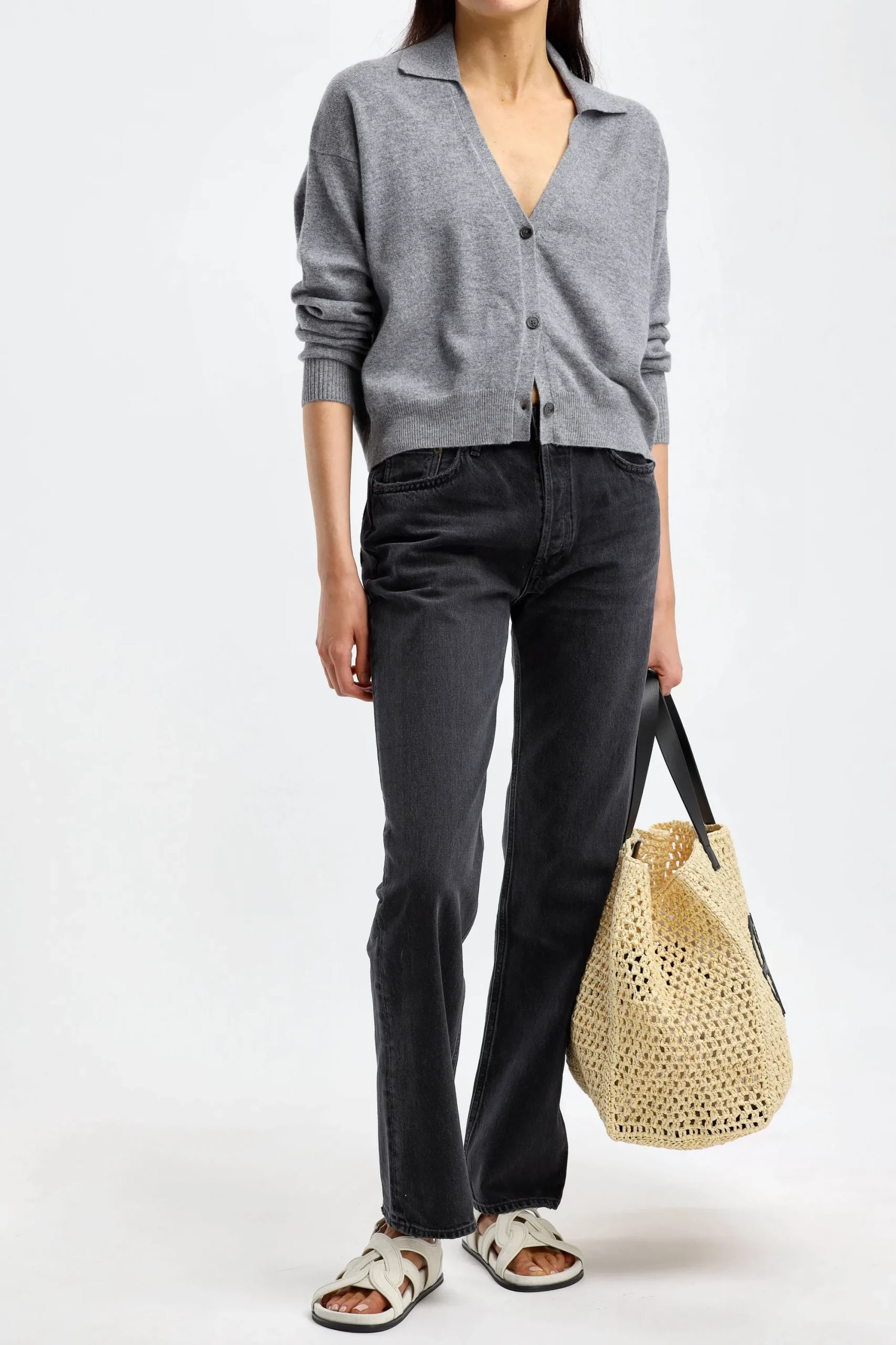 Femme Anita Hass Cardigan Belle En Gris