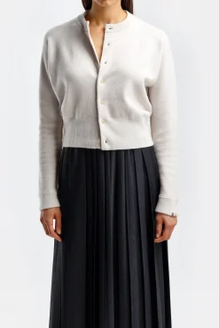 Femme Extreme Cashmere Cardigan Blouson N° 257 Dans Chalk