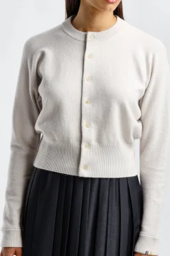 Femme Extreme Cashmere Cardigan Blouson N° 257 Dans Chalk