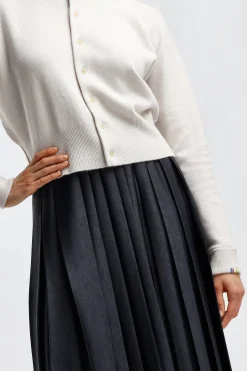 Femme Extreme Cashmere Cardigan Blouson N° 257 Dans Chalk