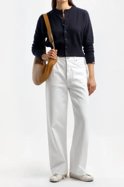 Femme Extreme Cashmere Cardigan Blouson N° 257 En Bleu Marine