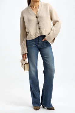 Femme Allude Cardigan Boxy En Beige Clair