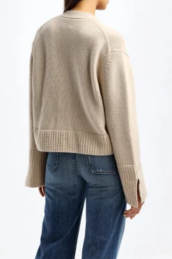 Femme Allude Cardigan Boxy En Beige Clair