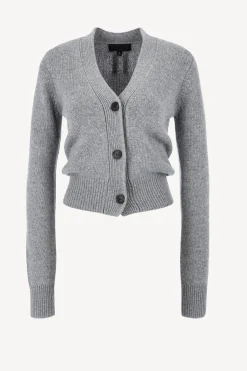 Femme Nili Lotan Cardigan Caldorf En Gris Clair