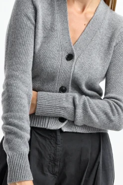Femme Nili Lotan Cardigan Caldorf En Gris Clair