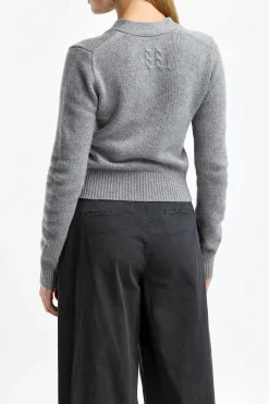 Femme Nili Lotan Cardigan Caldorf En Gris Clair