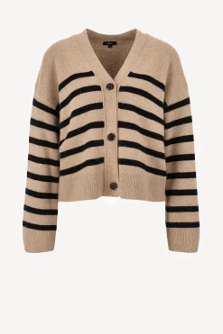 Femme Rails Cardigan Geneva En Camel/Noir