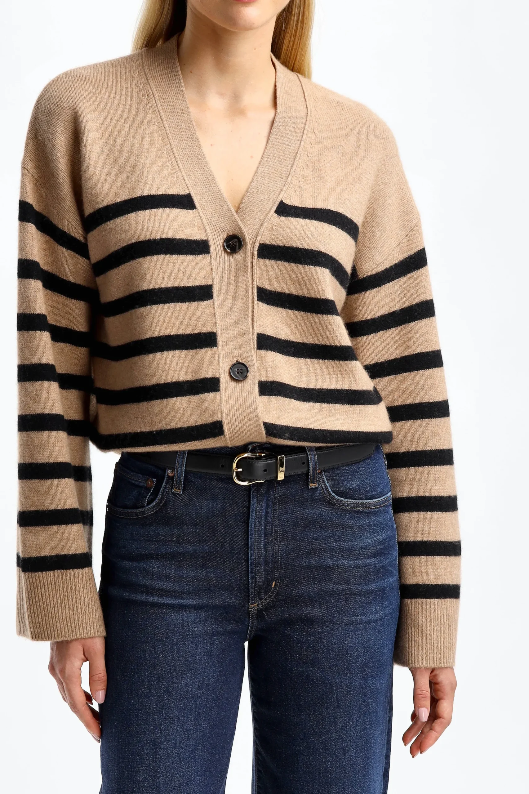 Femme Rails Cardigan Geneva En Camel/Noir