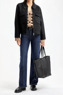 Femme Rails Cardigan Geneva En Camel/Noir