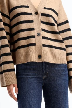 Femme Rails Cardigan Geneva En Camel/Noir
