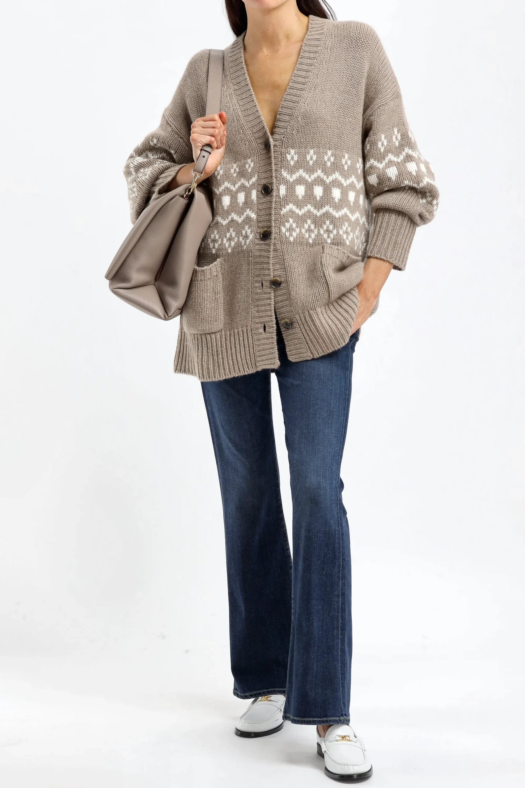Femme Lisa Yang Cardigan Greyson Dans Mole/Cream