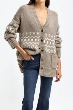 Femme Lisa Yang Cardigan Greyson Dans Mole/Cream