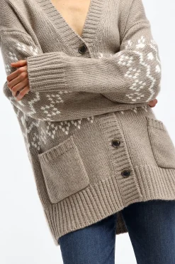 Femme Lisa Yang Cardigan Greyson Dans Mole/Cream