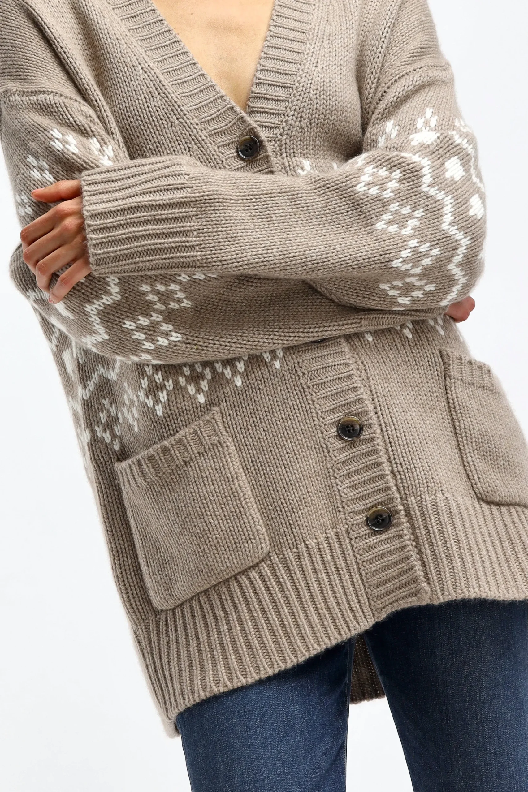 Femme Lisa Yang Cardigan Greyson Dans Mole/Cream