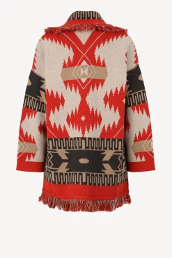 Femme Alanui Cardigan Icon Jacquard En Feu De Sable