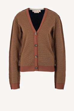 Femme Marni Cardigan Iconic Half & Half En Multi