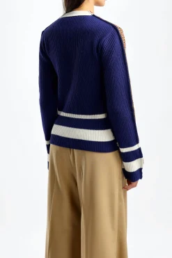 Femme Marni Cardigan Iconic Half & Half En Multi