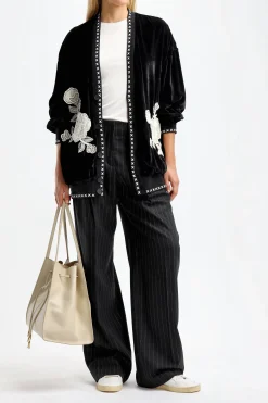 Femme Golden Goose Cardigan Journey Giselle En Noir