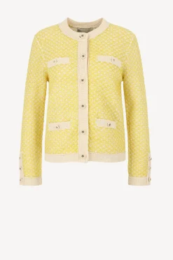 Femme Tory Burch Cardigan Kendra En Jaune/Francais