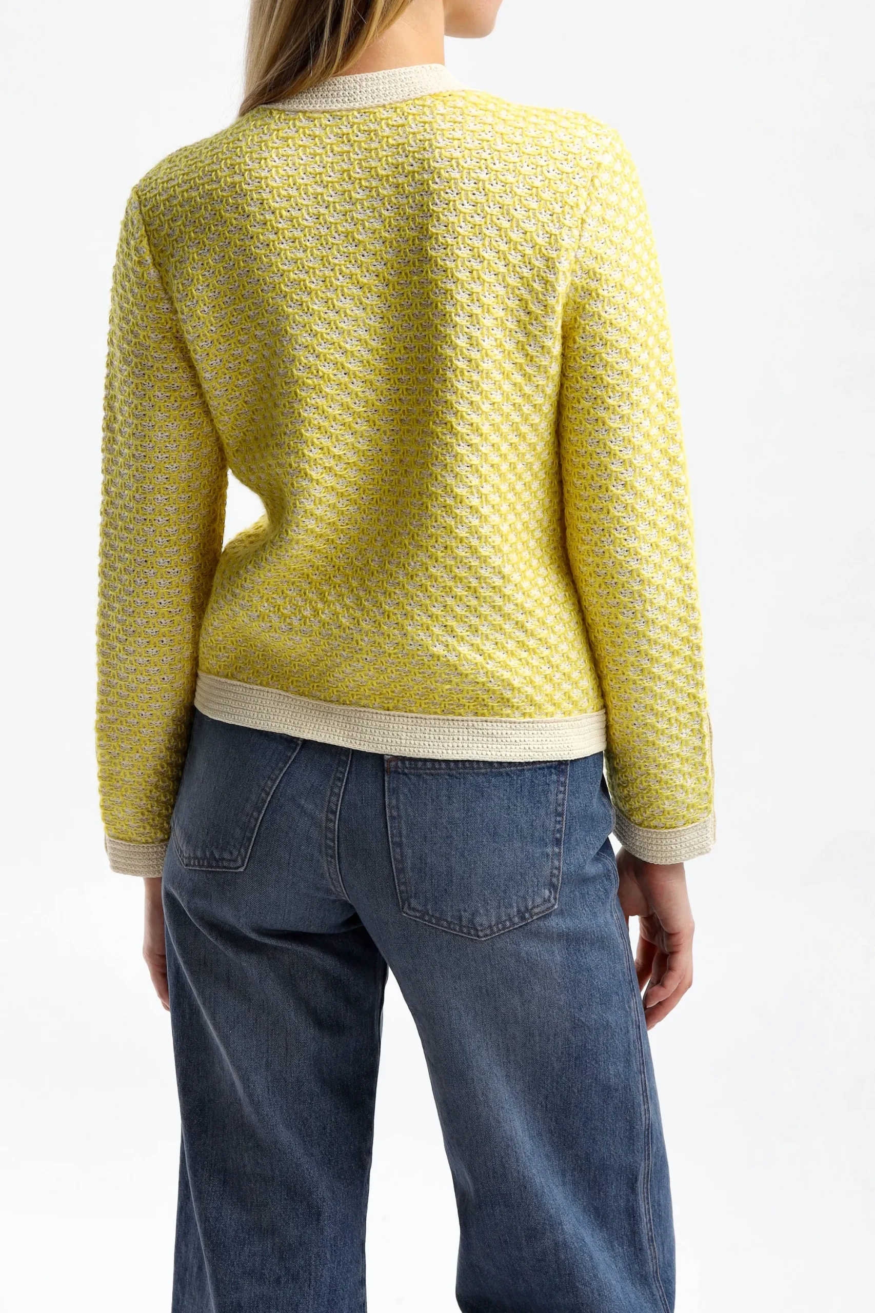 Femme Tory Burch Cardigan Kendra En Jaune/Francais