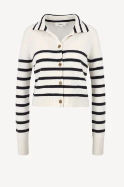 Femme Frame Cardigan Mariner En Blanc Casse