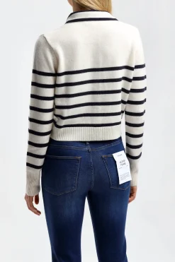 Femme Frame Cardigan Mariner En Blanc Casse