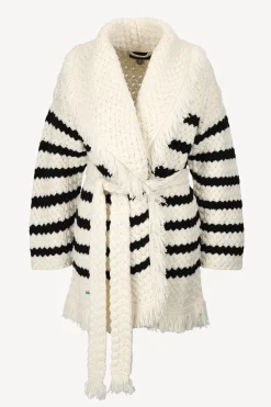 Femme Alanui Cardigan Mariner En Noir/Chalc