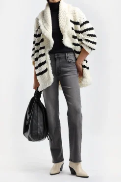 Femme Alanui Cardigan Mariner En Noir/Chalc