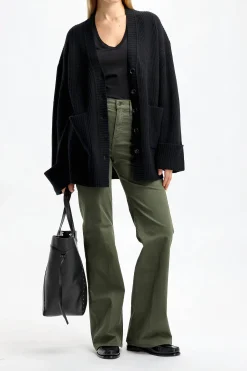 Femme Allude Cardigan Midi En Noir