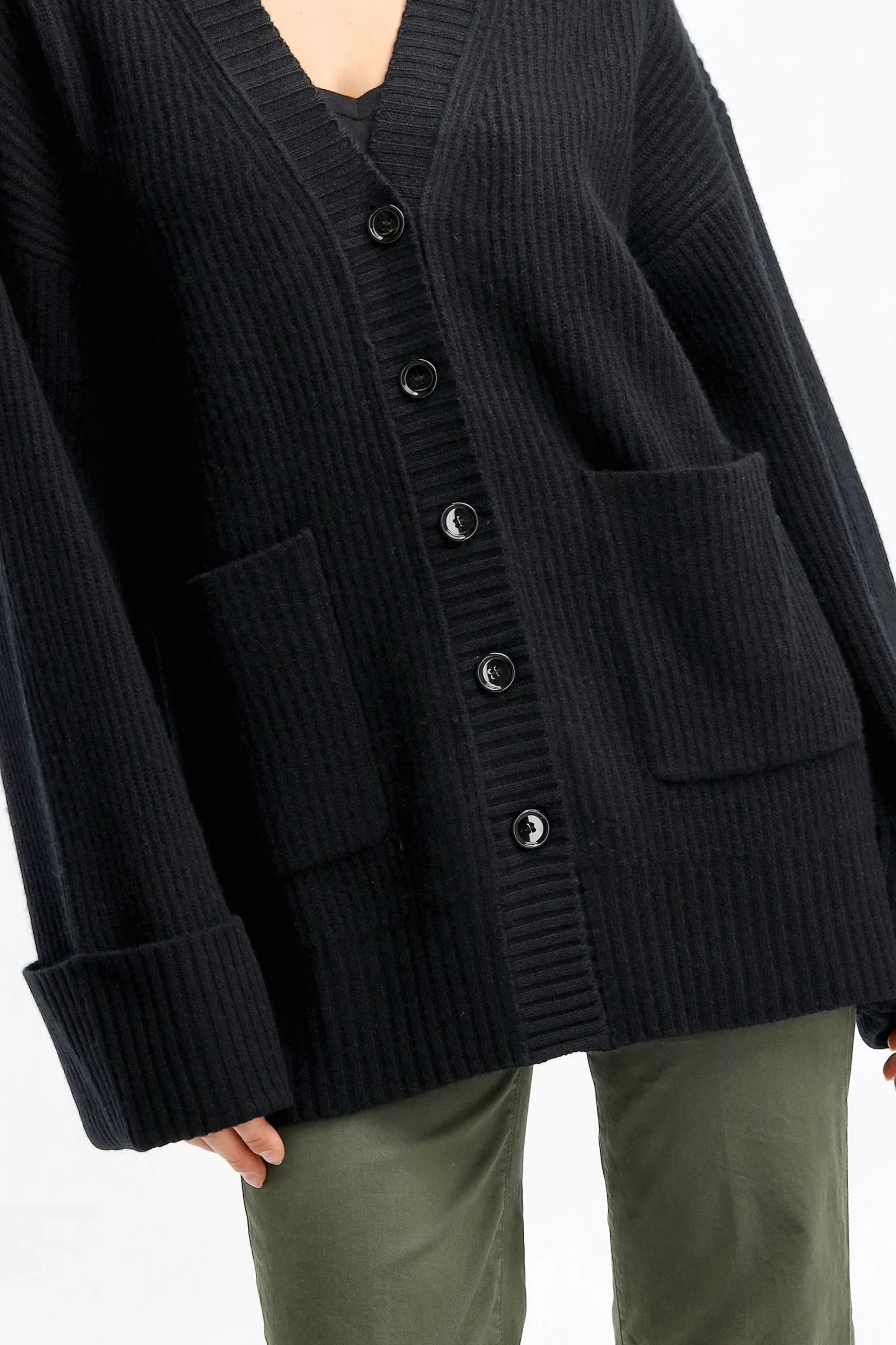 Femme Allude Cardigan Midi En Noir