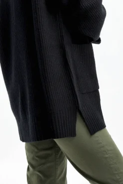 Femme Allude Cardigan Midi En Noir