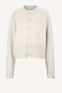 Femme Extreme Cashmere Cardigan Scala N°298 En Chalk