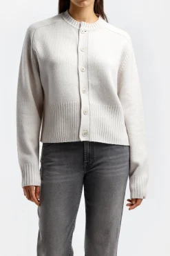 Femme Extreme Cashmere Cardigan Scala N°298 En Chalk