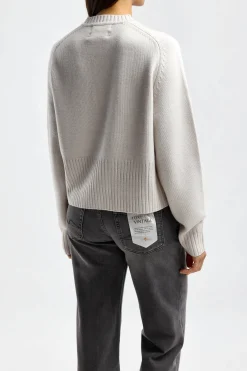 Femme Extreme Cashmere Cardigan Scala N°298 En Chalk