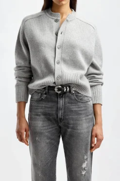 Femme Extreme Cashmere Cardigan Scala N°298 En Gris