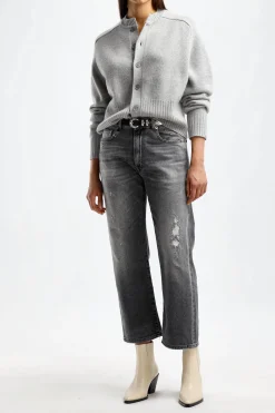 Femme Extreme Cashmere Cardigan Scala N°298 En Gris