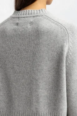 Femme Extreme Cashmere Cardigan Scala N°298 En Gris