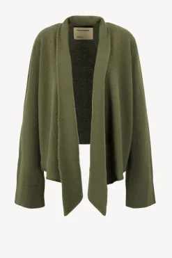 Femme Frenckenberger Cardigan Short Cross En Vert