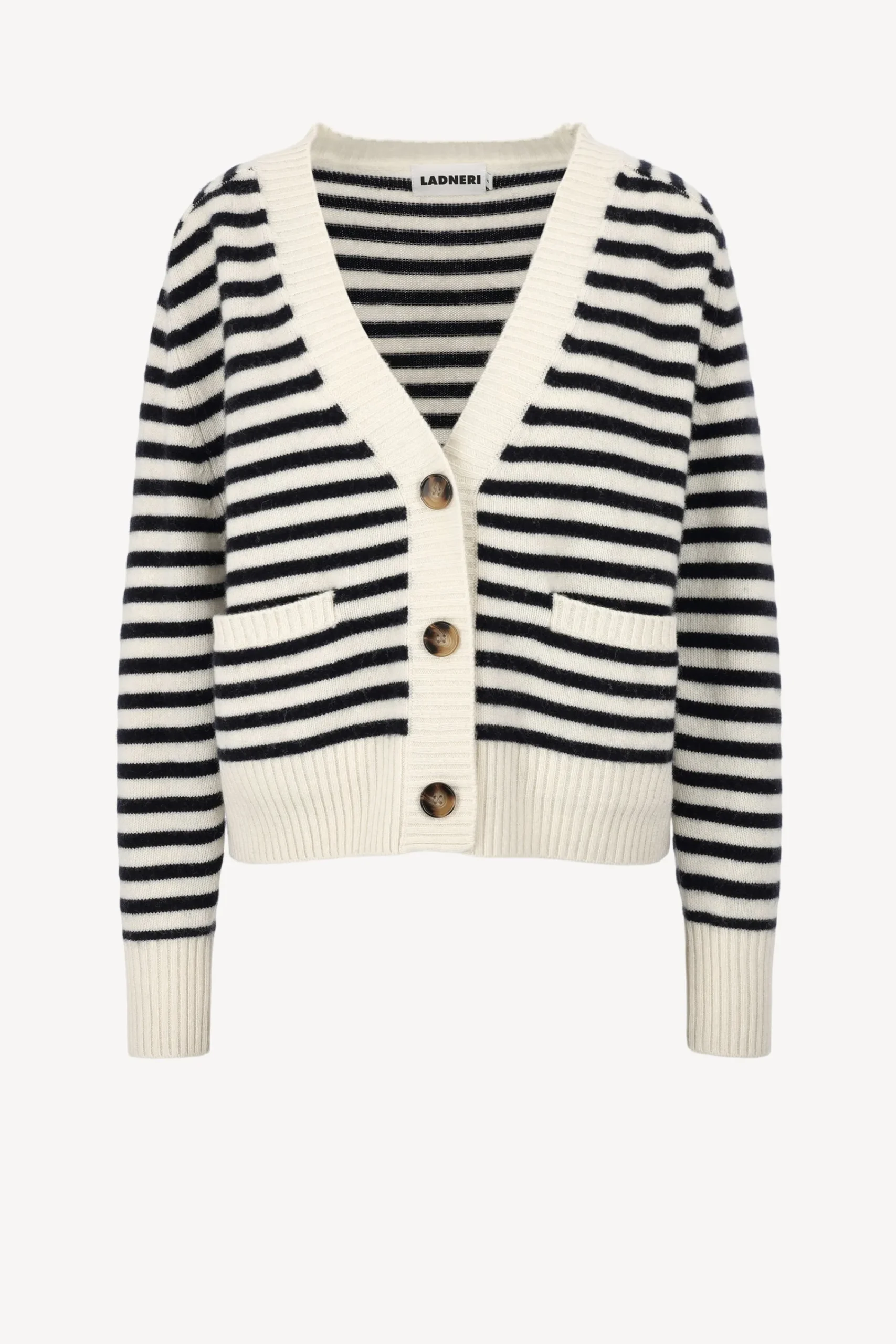 Femme Ladneri Cardigan Stripes En Noir Et Blanc