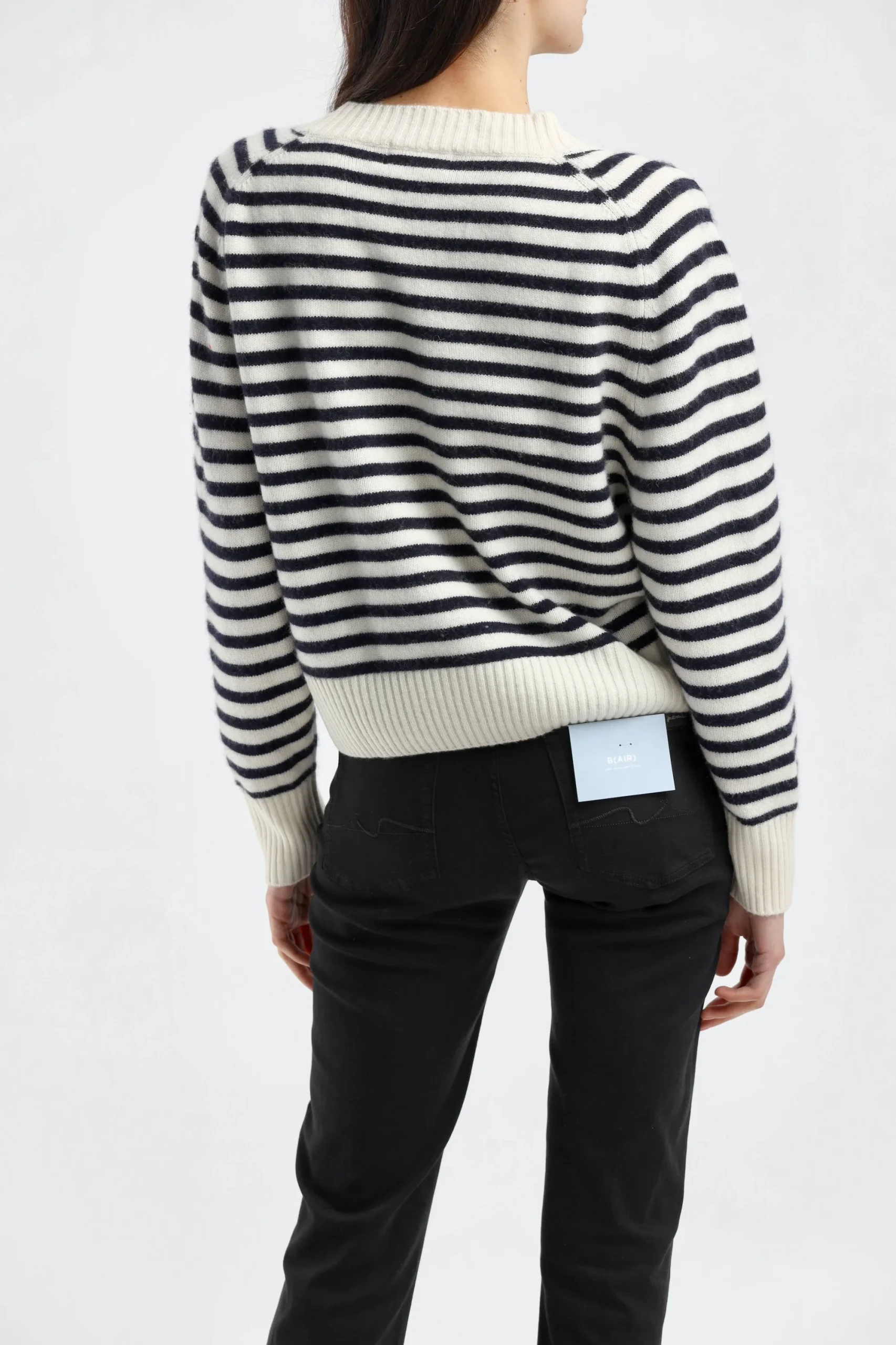 Femme Ladneri Cardigan Stripes En Noir Et Blanc