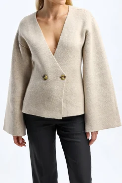 Femme by Malene Birger Cardigan Tinley En Beige